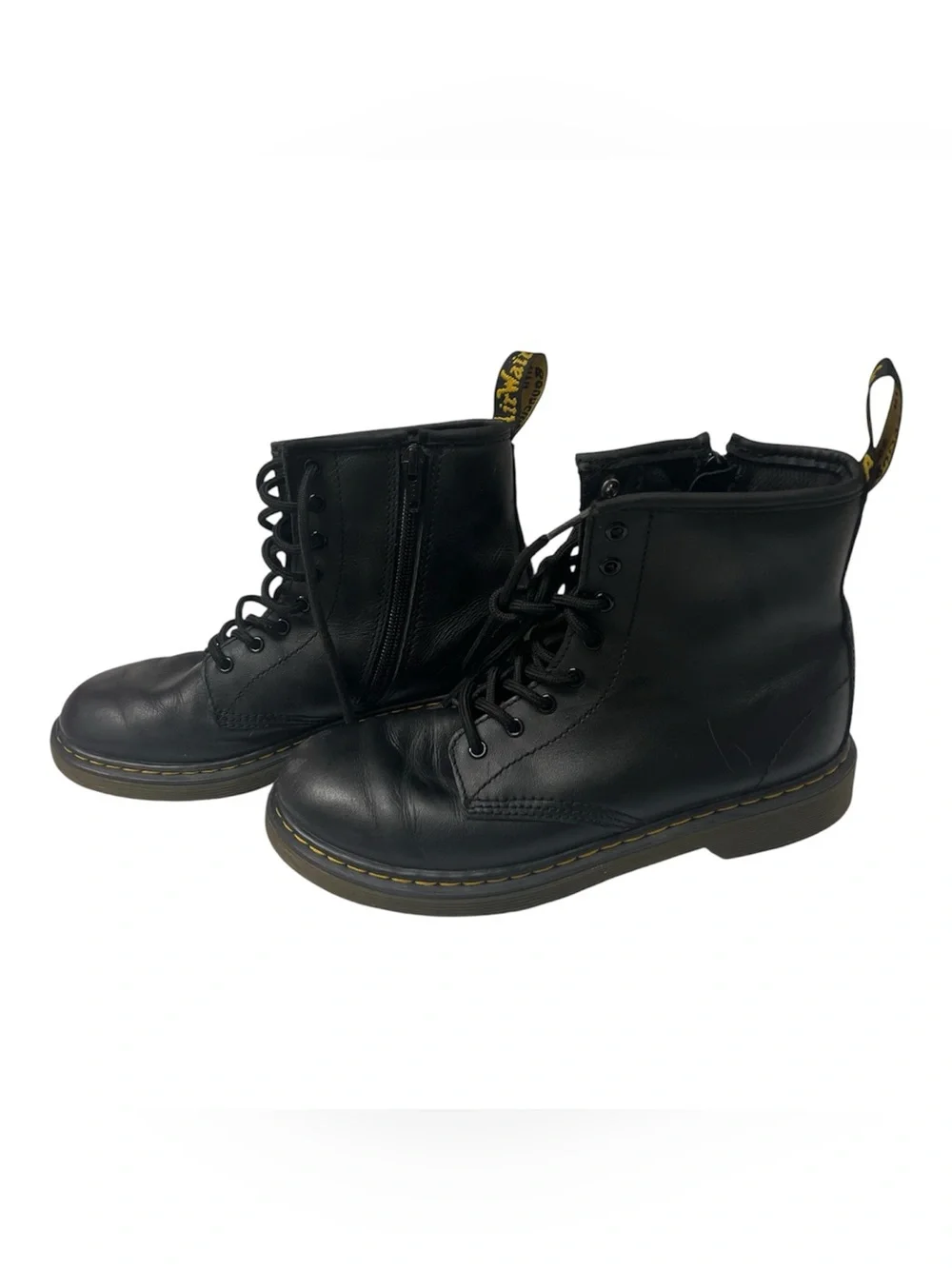 Dr Martens JUNIOR 1460 SOFTY T LEATHER LACE UP BOOTS SZ 4